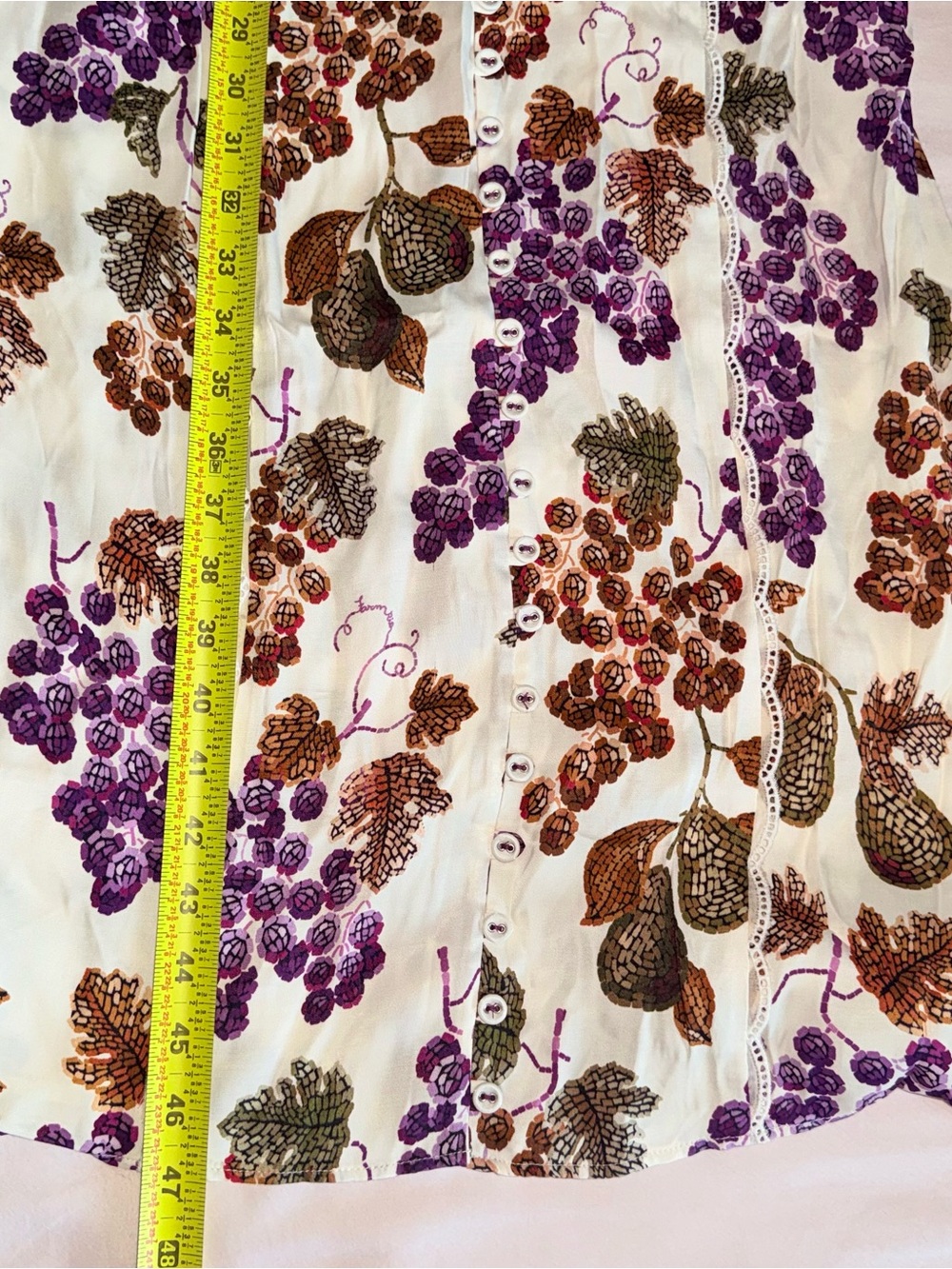 FARM Rio White Midi Dress with Purple & Brown Grape Print Brand new with tags - Picture 11 of 11
